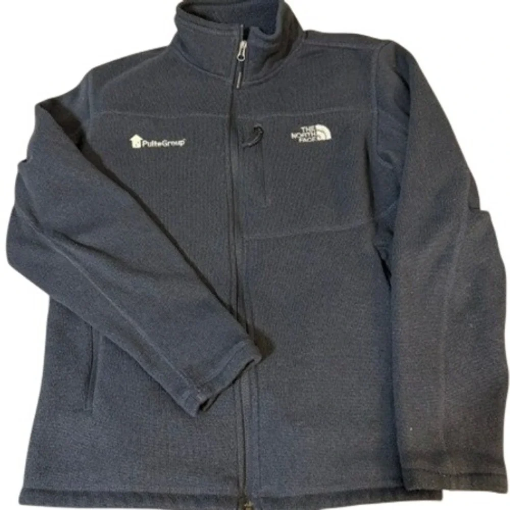 The North Face Gordon Lyons Full Zip Jacket Mens L Grey PulteGroup Logo